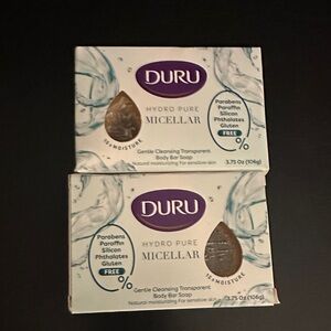 2 New Duru Hydro Pure Micellar Body Bar Soaps set bundle